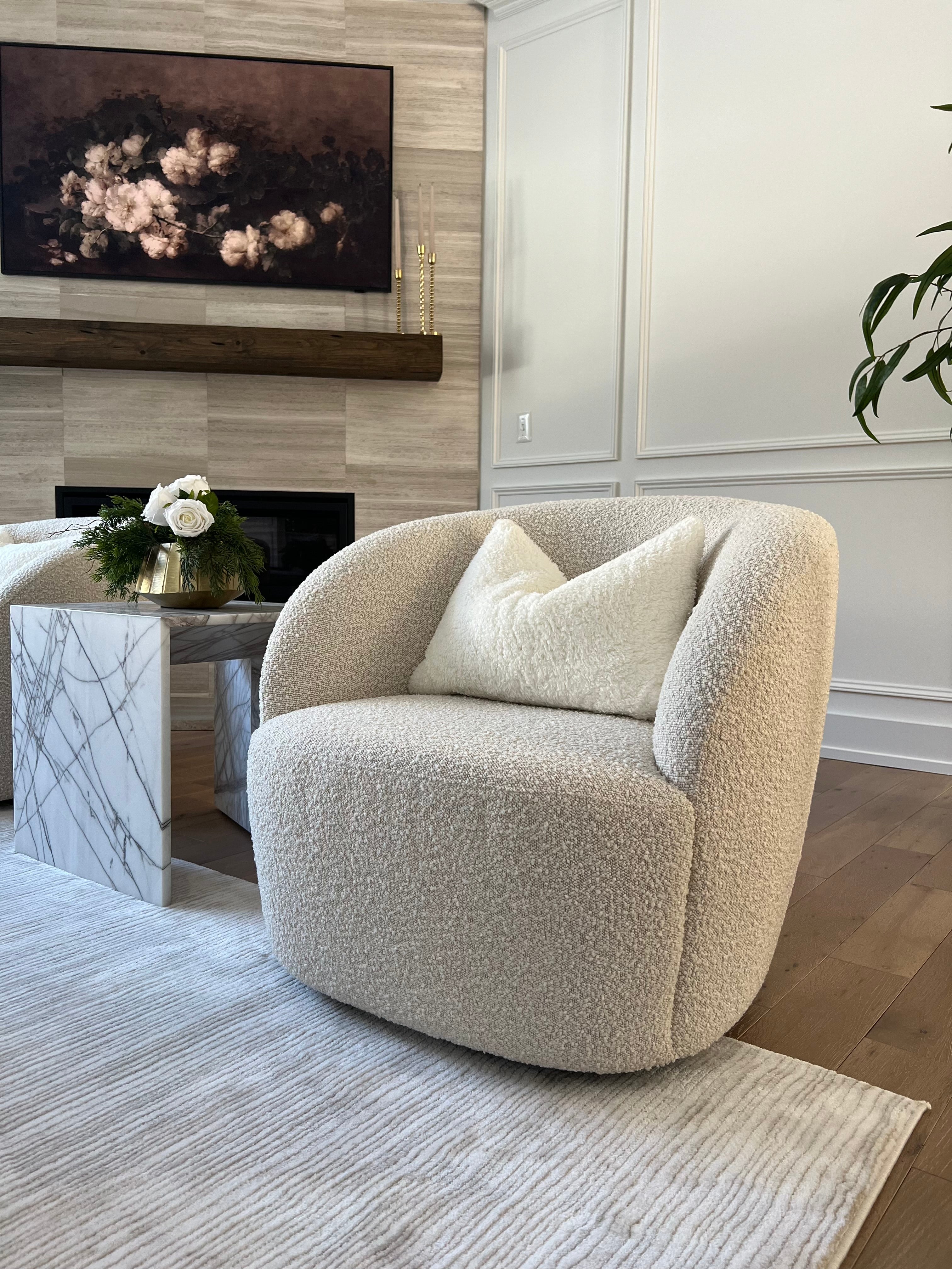 AMAZON FIND | Boucle Swivel Chairs – Oh La La Decor