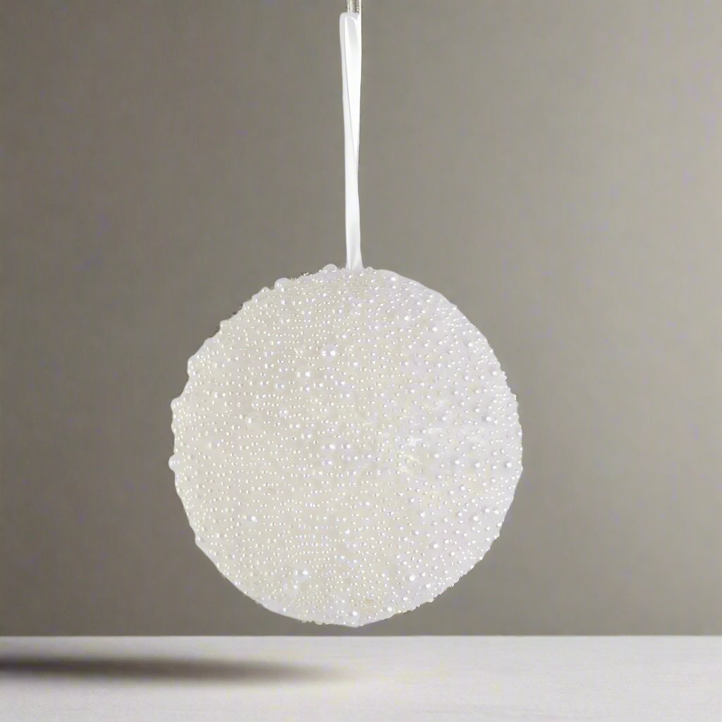 Large Beaded Pearl Ornament