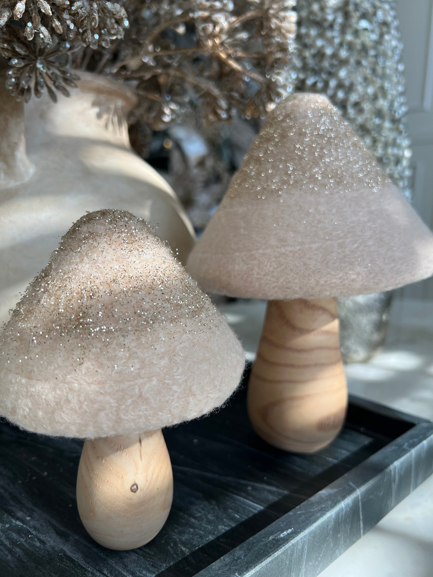 7.5" H Cream Mushroom