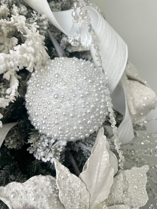 Small Beaded Pearl Ornament