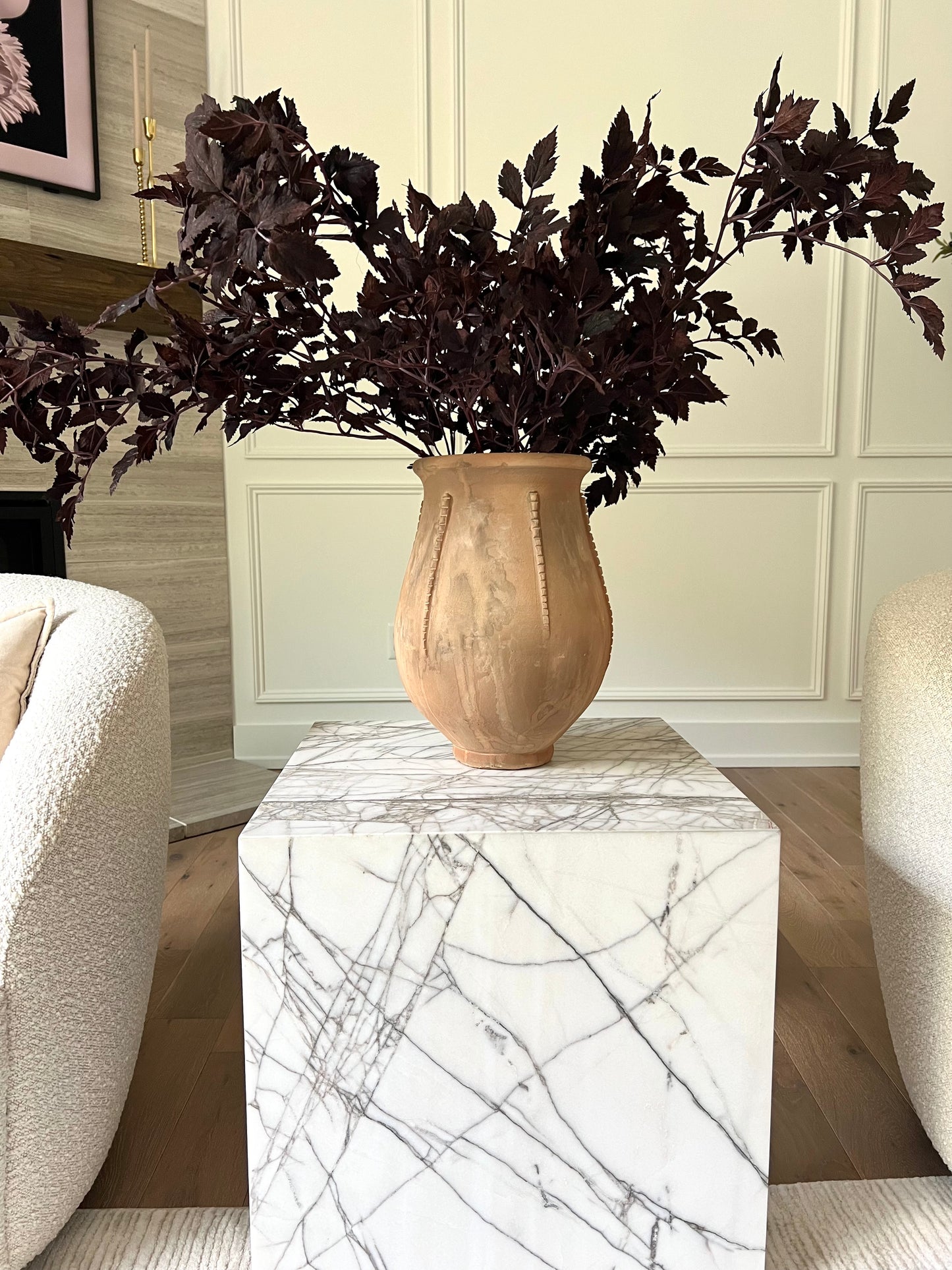 Faux Plum Cimicifuga Ramosa Leaf Spray 31" L