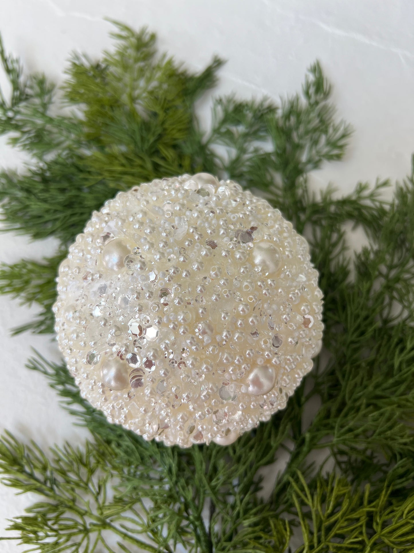 4.75" Pearl Embellished Ornament