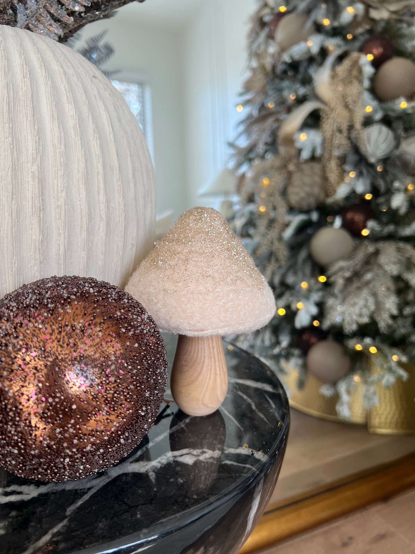 5" H Cream Mushroom
