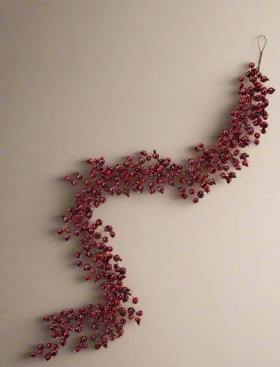 Burgundy Berry Garland (5 feet)