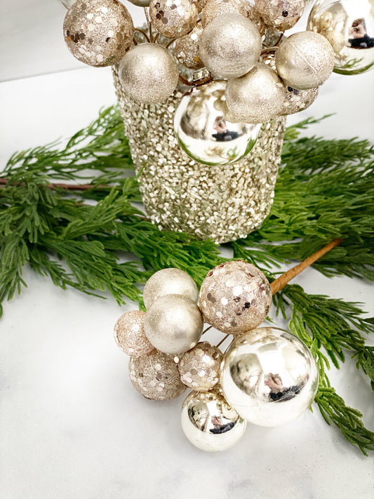 Champagne Snowball Pick 8"H