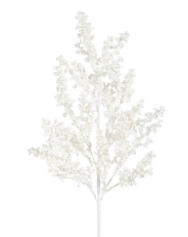 Snowy White Berry Spray 29"L