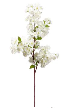 White Cherry Blossom Spray 40"