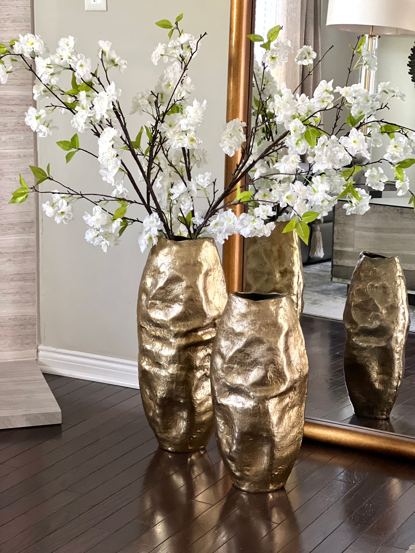 Hammered Gold Vases (2 sizes)