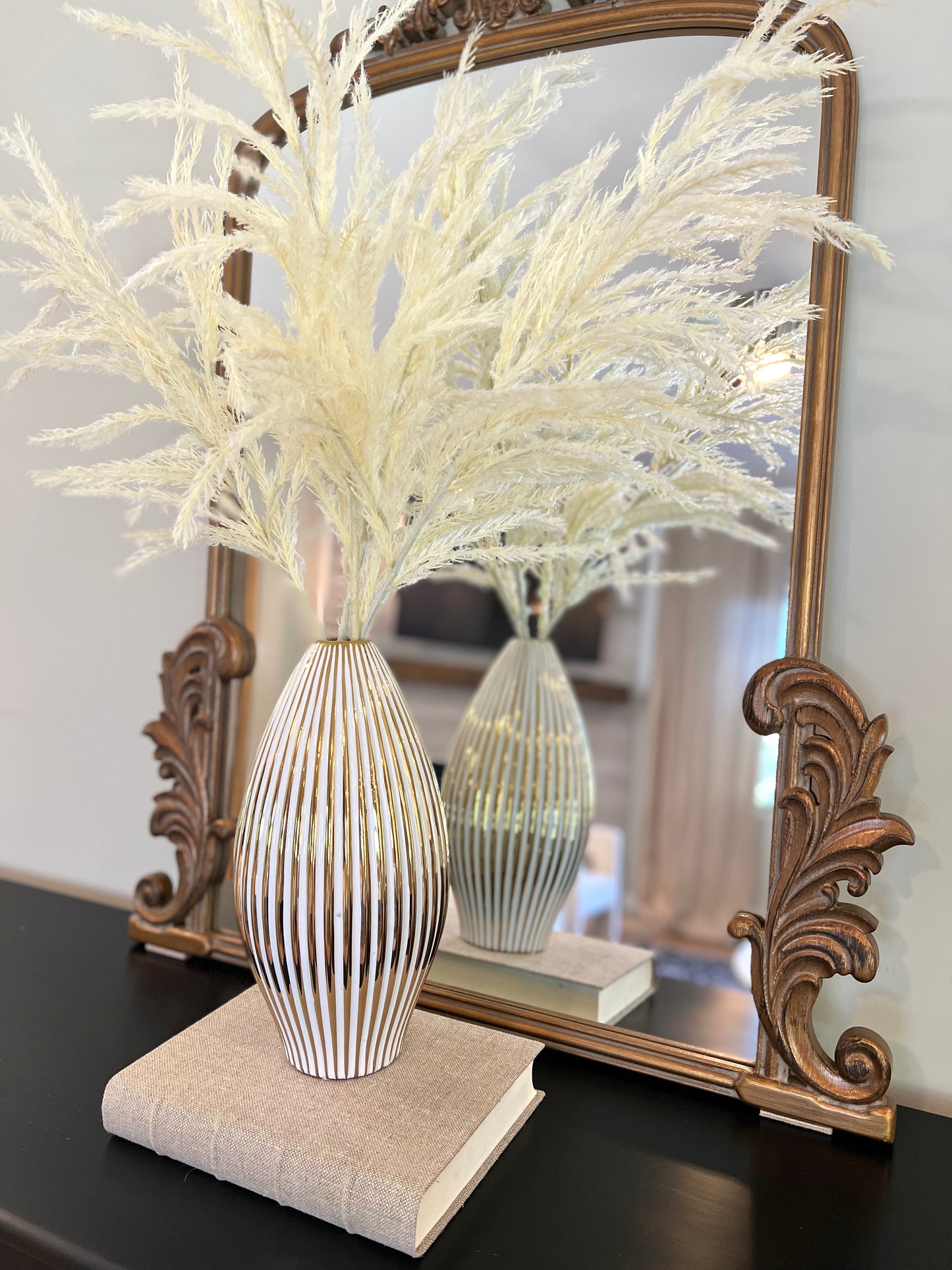 40” Asparagus Fern Spray Cream