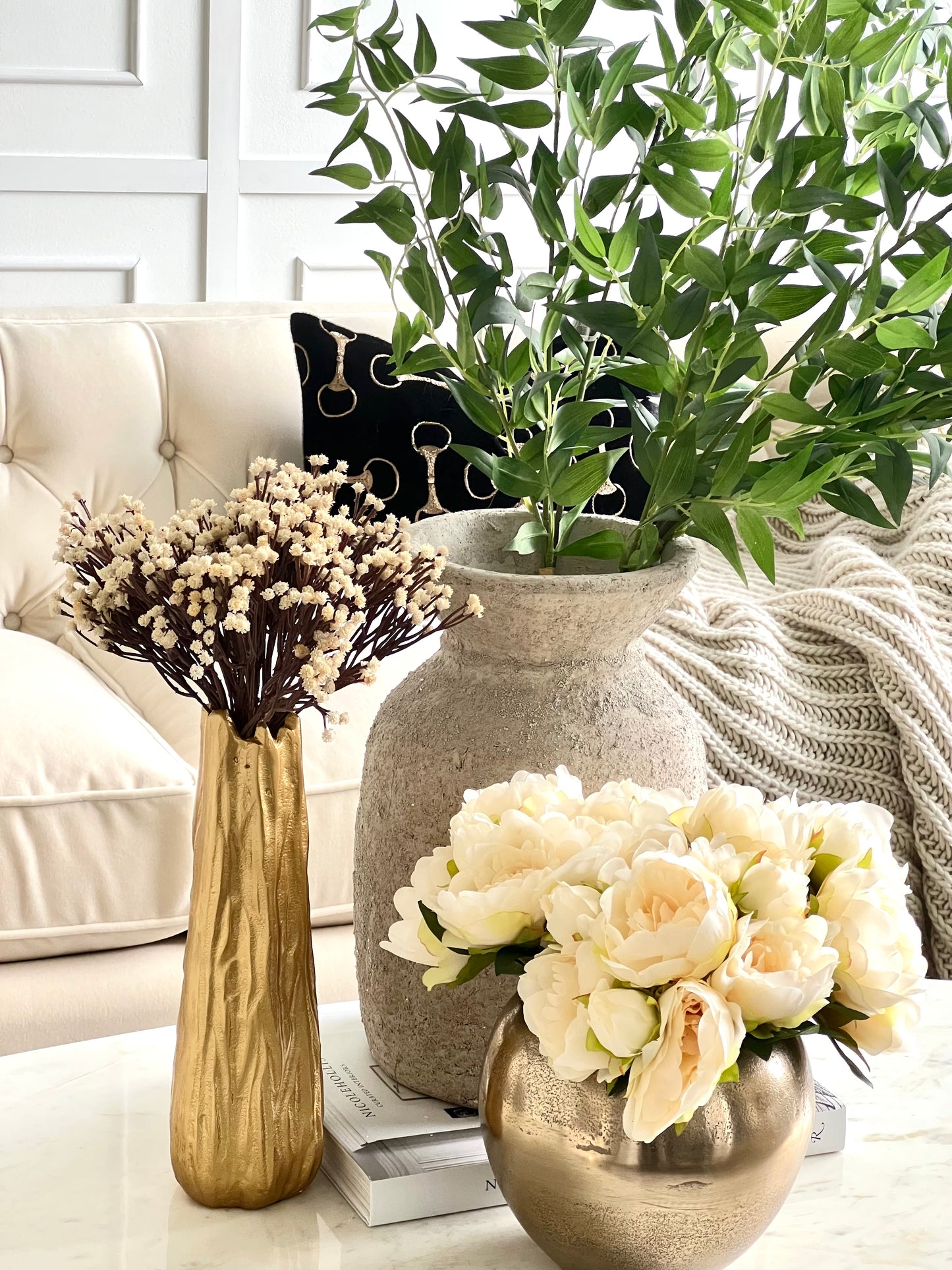 Gold Branch Vase 12" H