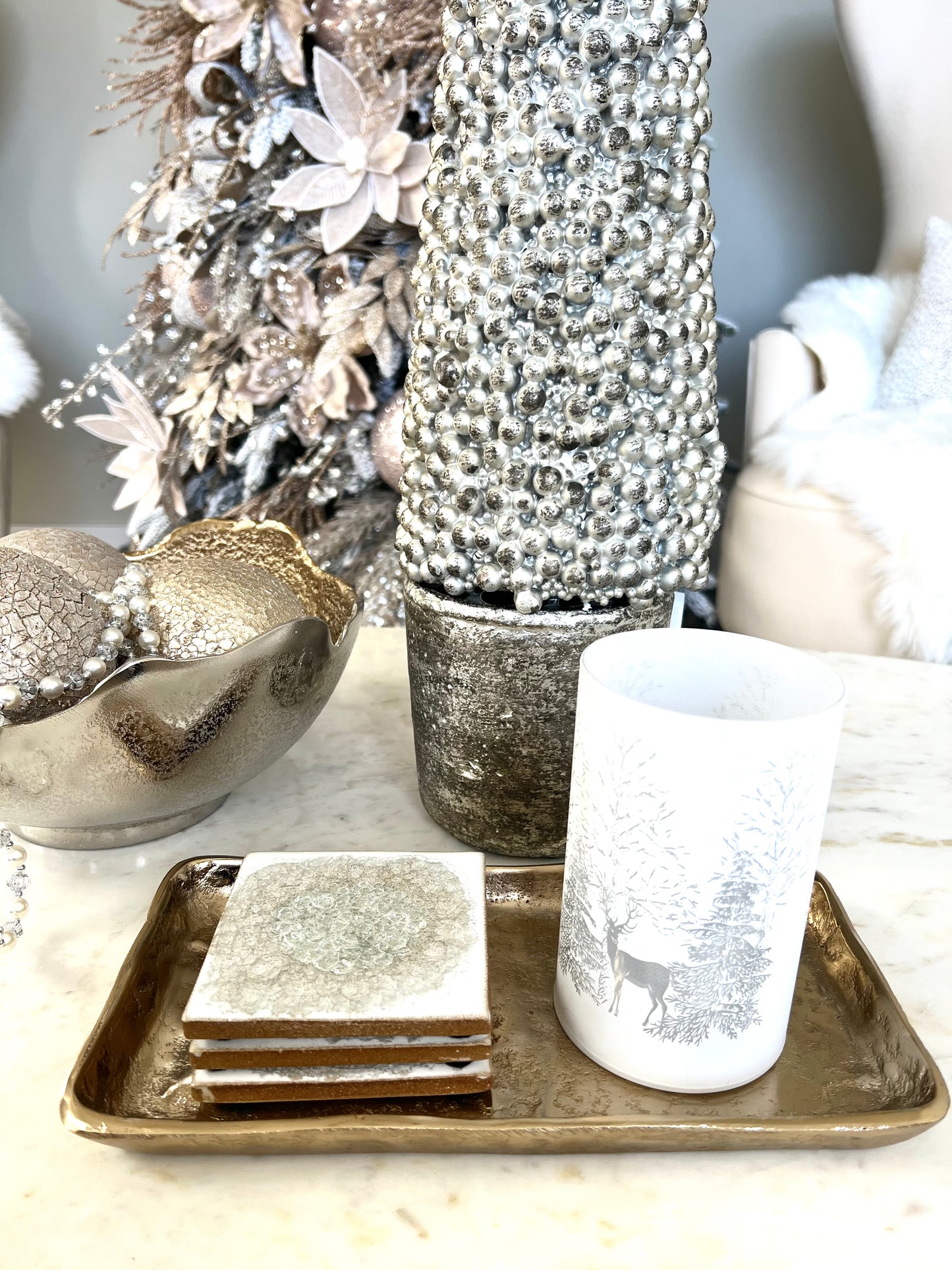 Small Soho Gold Hammered Tray