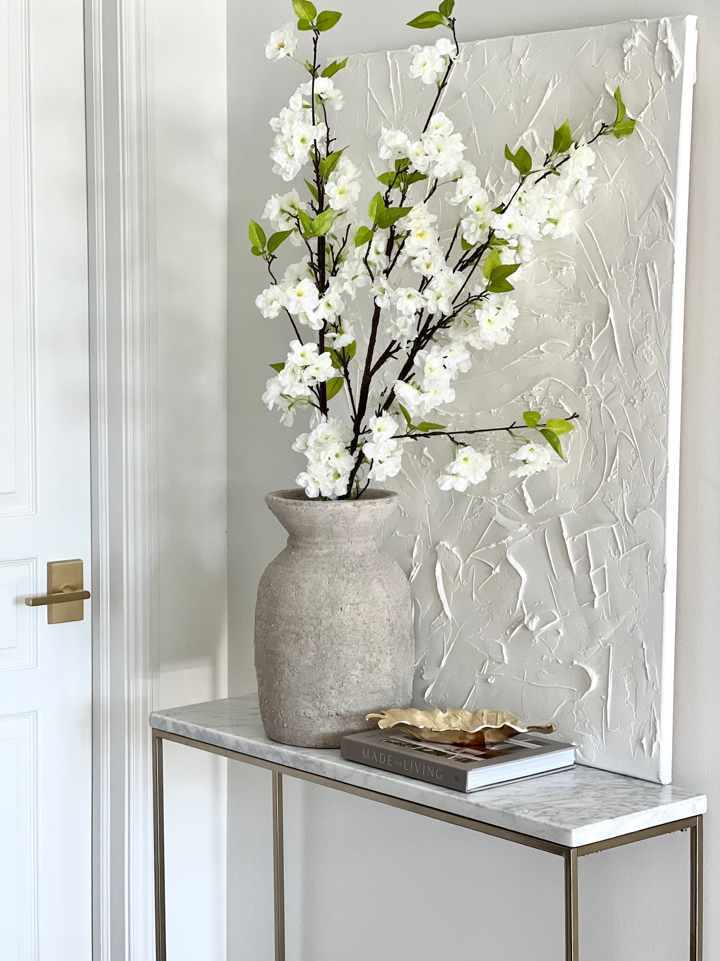 White Cherry Blossom Branch 50"