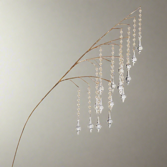 Crystal and Pearl Dangle Spray 27”