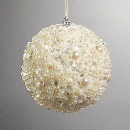 4.75" Pearl Embellished Ornament