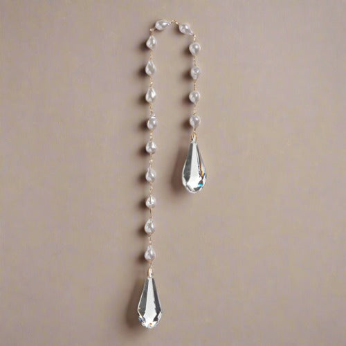 Pearl Chain Jewel Drop Ornament 17" L