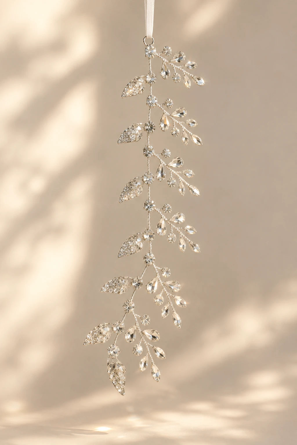 9" Clear Jewel Vine Ornament