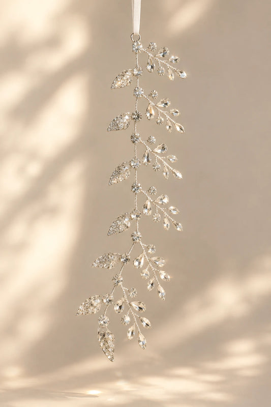 9" Clear Jewel Vine Ornament