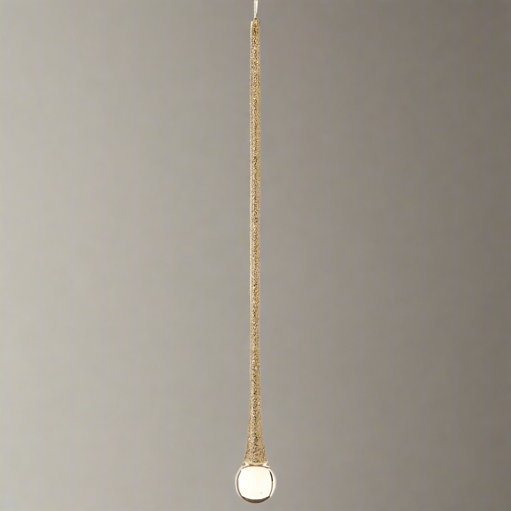 Glitter Glass Champagne Drop Ornament