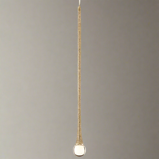 Glitter Glass Champagne Drop Ornament