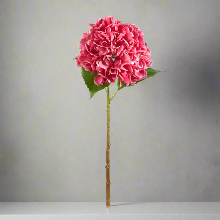 Hot Pink Real Touch Hydrangea Stem 20.5" L