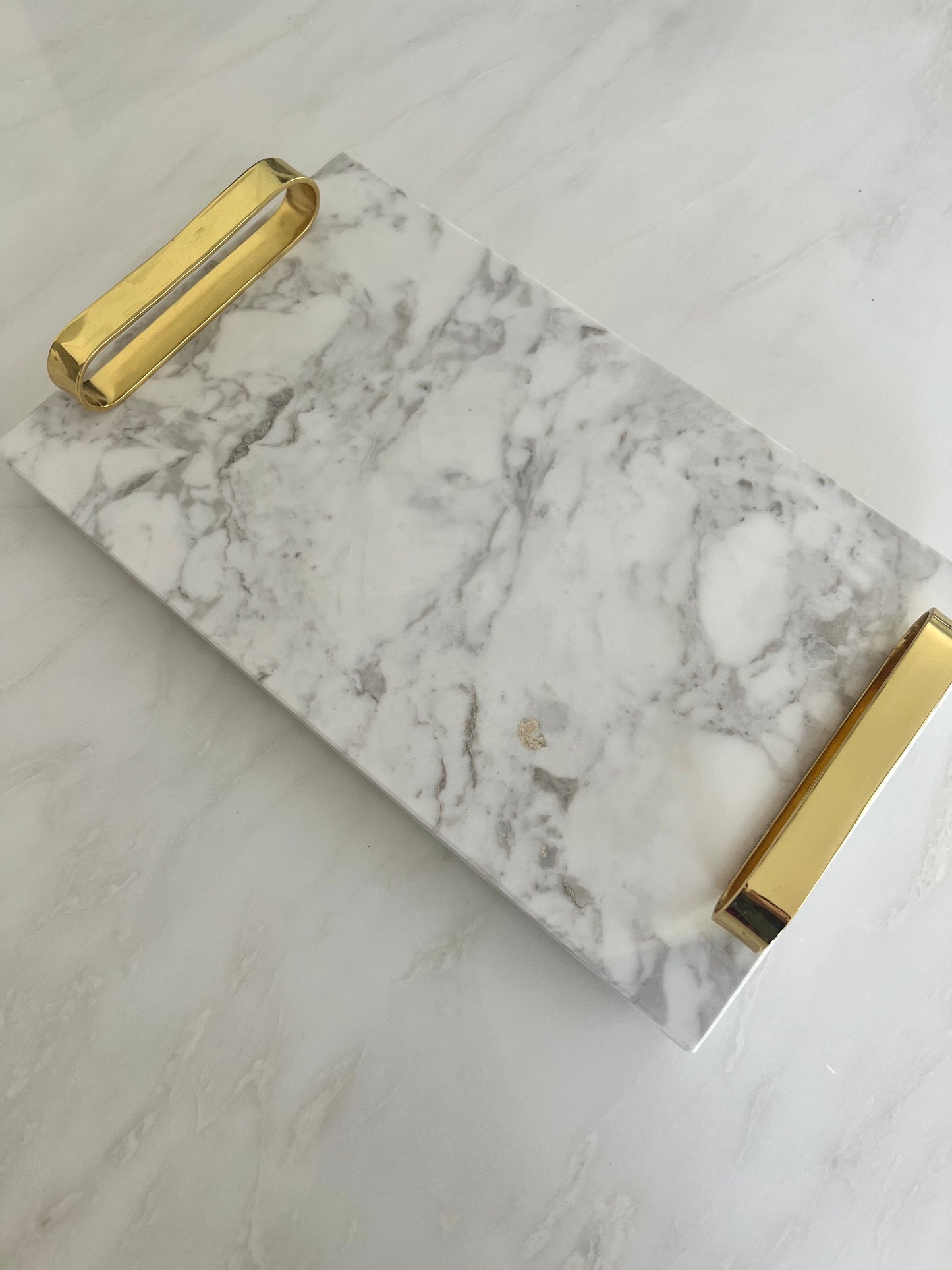 Blanca White Marble Tray