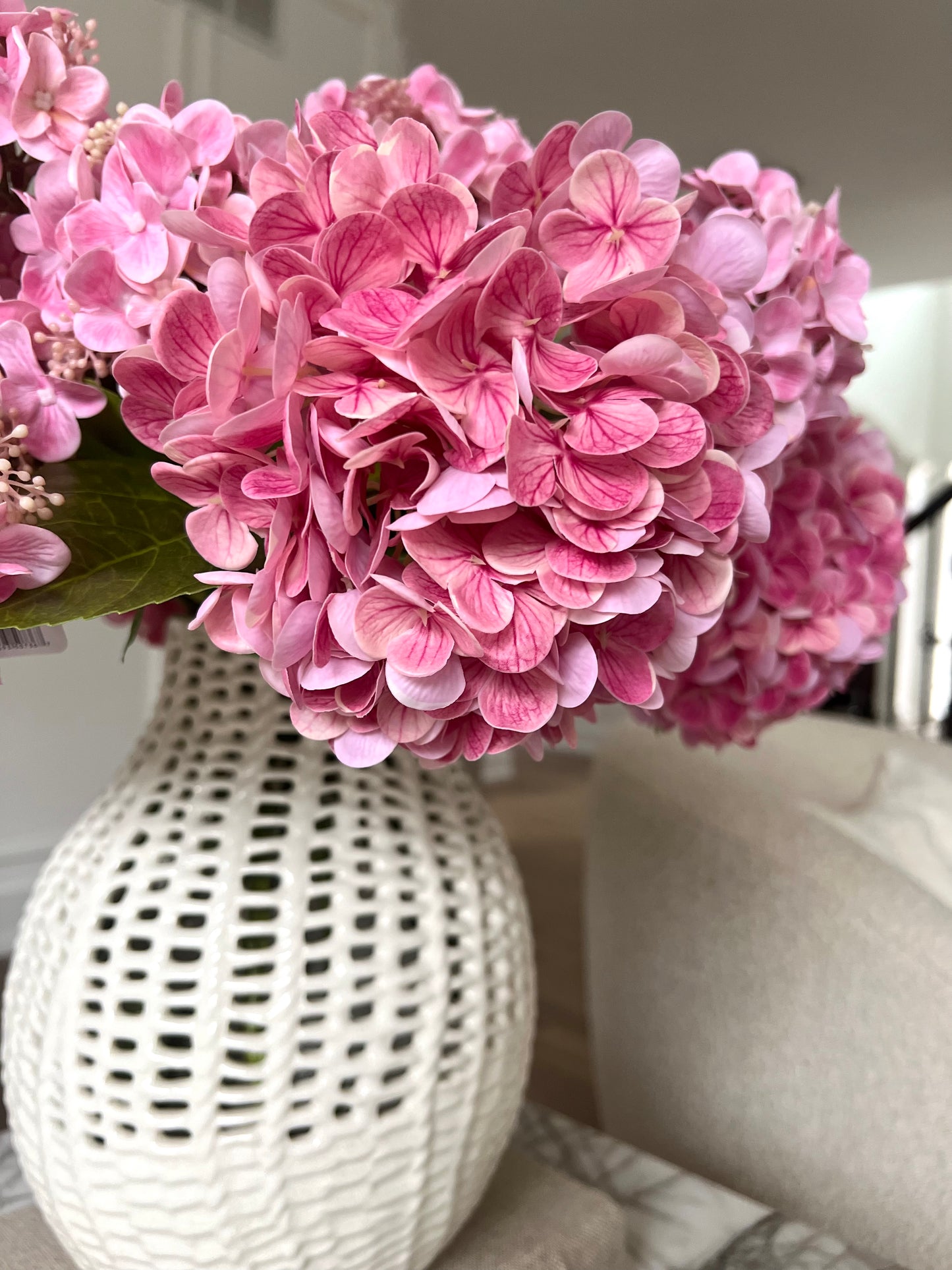 Pink Real Touch Hydrangea Stem 19" L