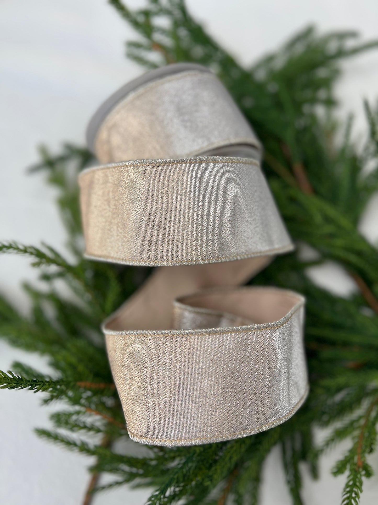 Taupe Metallic Ribbon (2.5" wide)