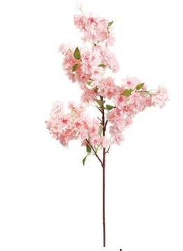 Pink Cherry Blossom Branch 40"