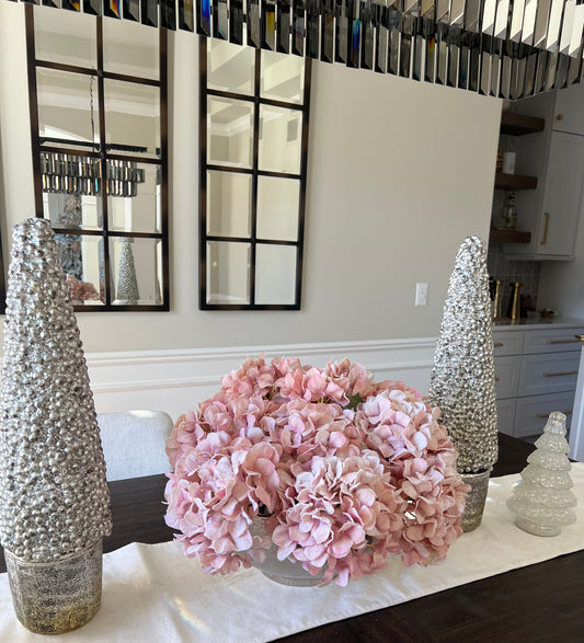 27” Snow Dusted Pink Hydrangea