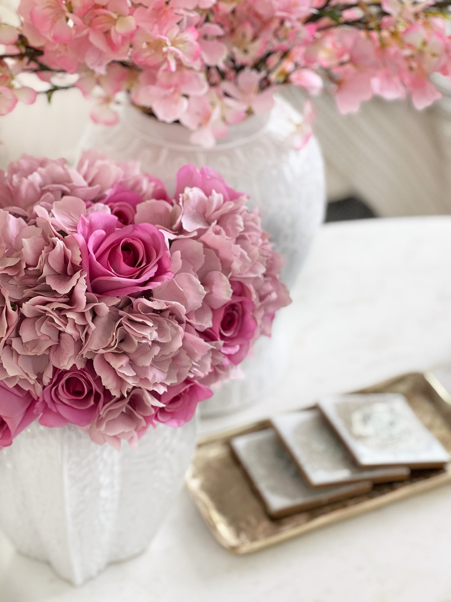 Natural Touch Rose and Hydrangea Bundle