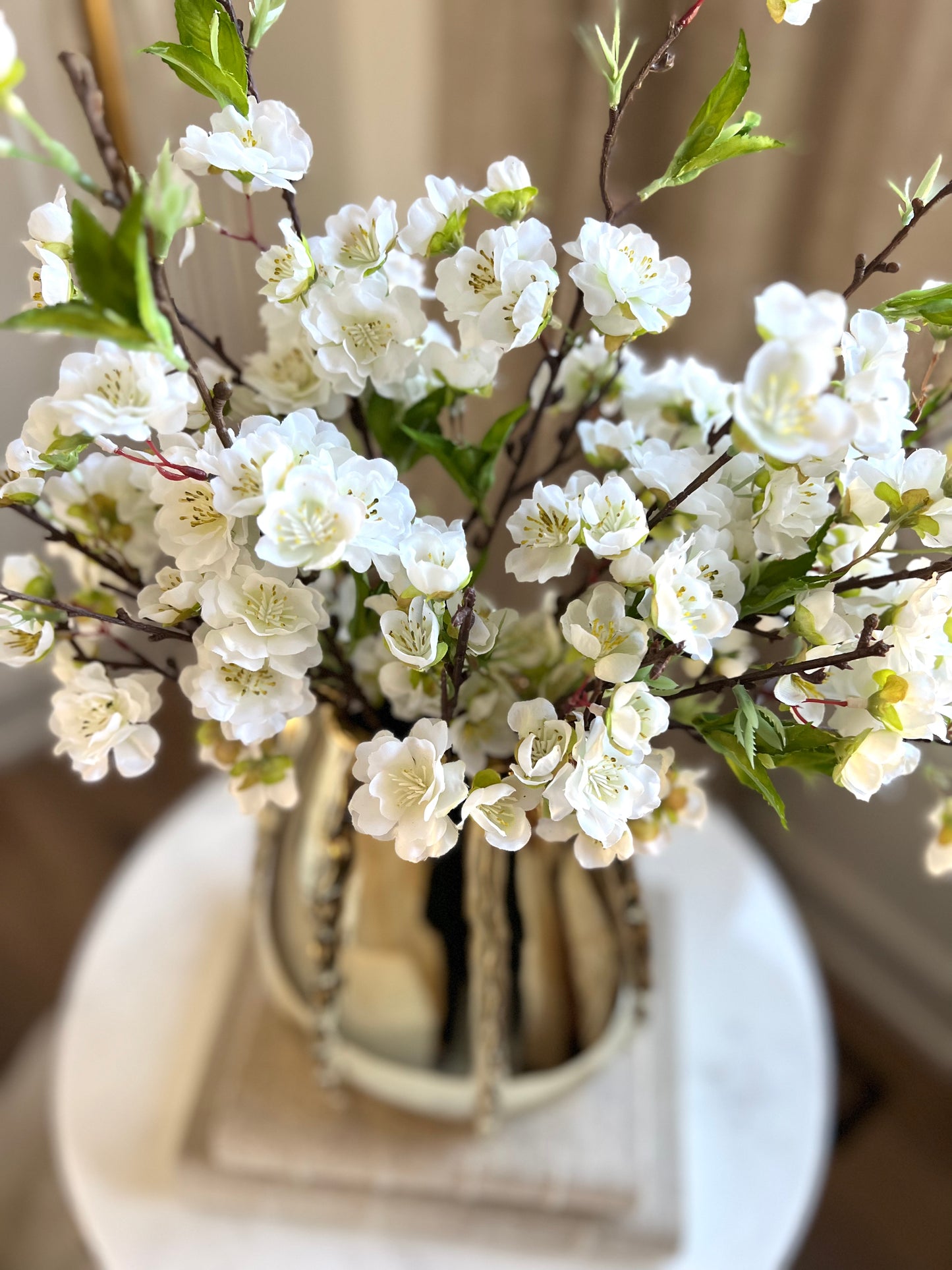 White Cherry Blossom Pick