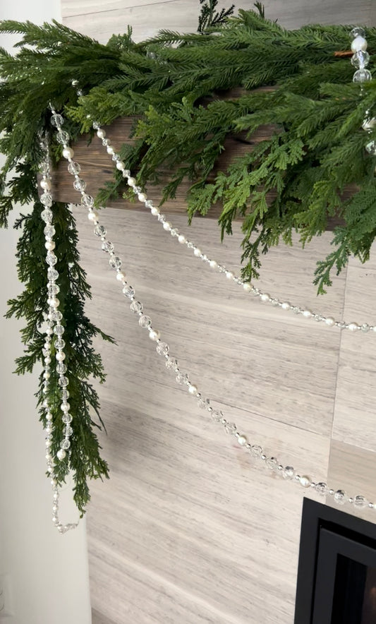 6' Beaded Garland with Pearls - Final Sale